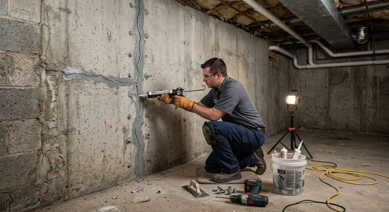 Foundation Crack Sealing in Columbus, OH